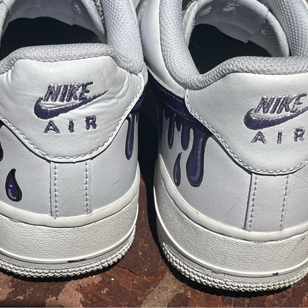 Nike Air Force 1 Custom, HandPainted Purple Drip Custom